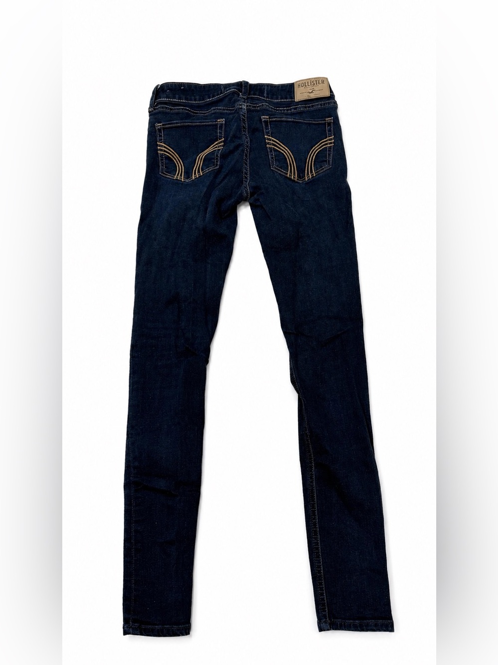 Hollister Dark Wash Skinny Jeans with Contrast Stitching Size 24